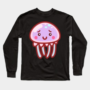 Shy Cotton Candy Jellyfish Long Sleeve T-Shirt